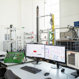 BreSpaceTech2025plus Raketenteststand Im Rahmen von BreSpaceTech2025plus aufgebauter Raketenteststand