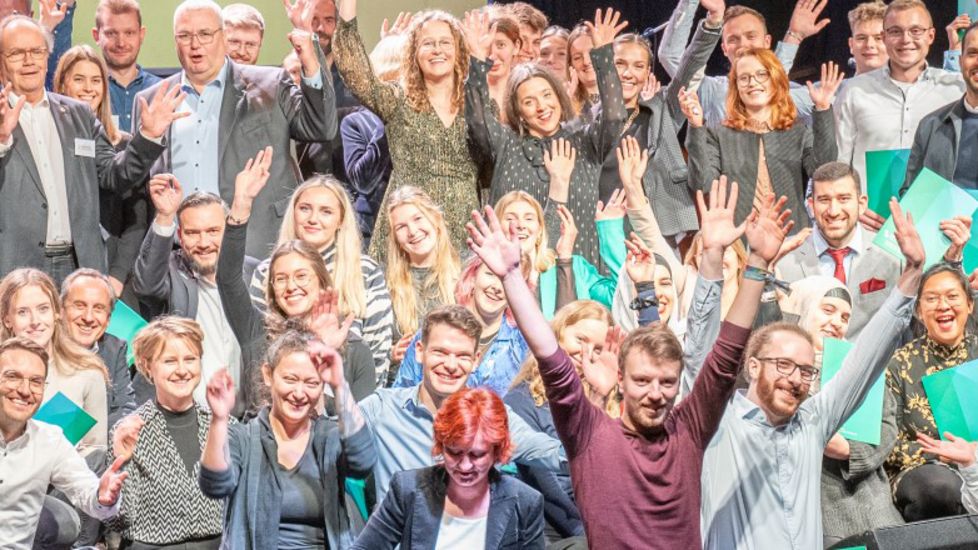 HSB Deutschlandstipendium Gruppenbild von Studierenden der HSB, die ein Deutschlandstipendium erlangt haben.